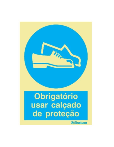 PLACA SINALUX "CALÇADO OBRIGATÓRIO" P1465 150X200 - P1465F15201OBPT