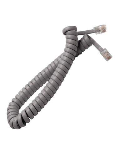 CORDÃO TELEFONICO ESPIRAL AUSCULT. 4P4C CINZENTO 2 METROS - 68000487