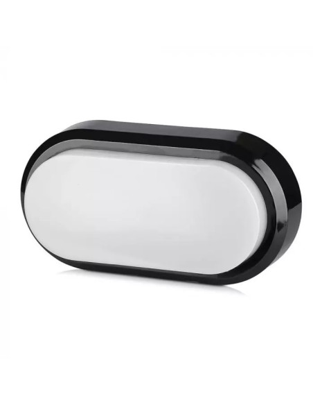 APLIQUE LED OVAL 8W 3000K PRETO IP54 V-TAC 1308 - 8951308
