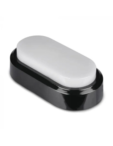 APLIQUE LED OVAL 8W 3000K PRETO IP54 V-TAC 1308 - 8951308