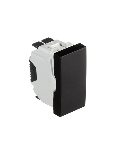 INTERRUPTOR UNIPOLAR 1 MODULO PRETO MATE 45010SPM - 45010SPM