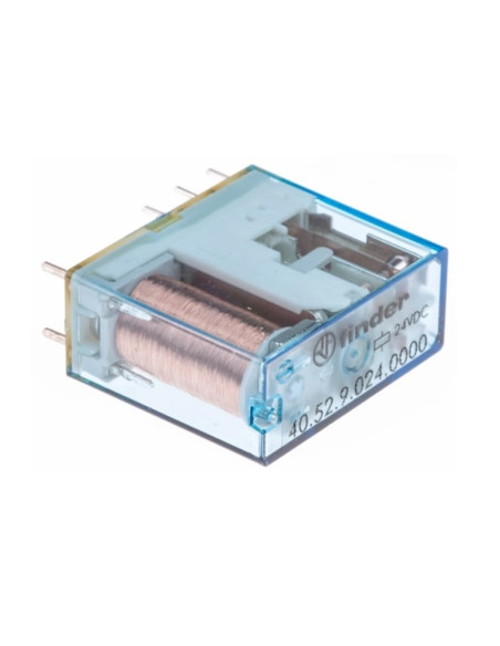 Relé 8 Pinos 24VDC 8A DPDT Finder 40.52.9.024.0000 - 405290240000