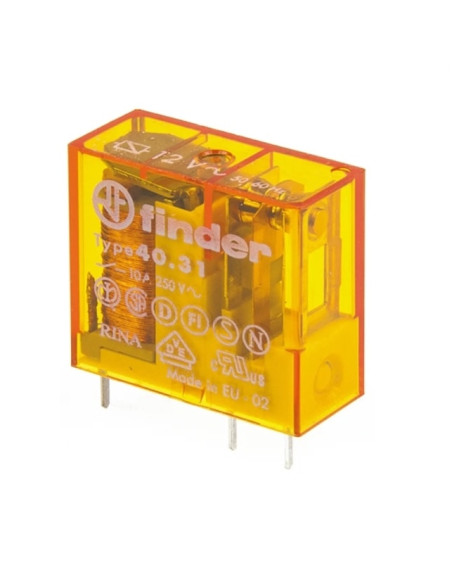 Relé 5 Pinos 12VAC 10A SPDT Finder 40.31.8.012.0000 - 403180120000