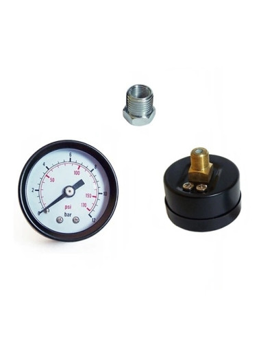 MANÓMETRO P/ COMPRESSOR 1/4" Ø40mm 12 bar STANLEY 152176XSTN - 152176XSTN