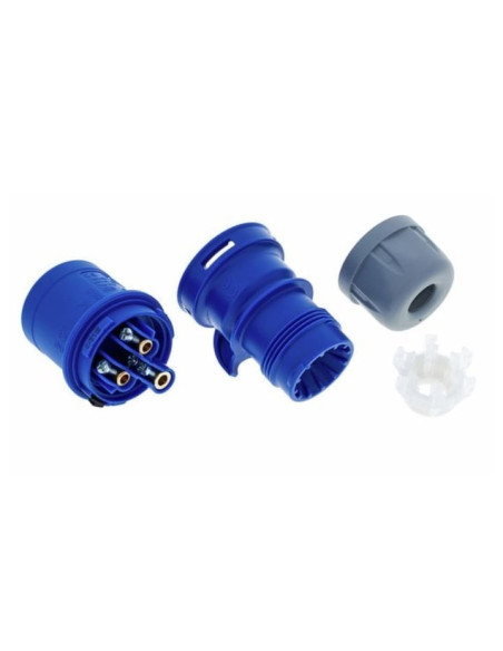 FICHA MACHO 2P+T 230V 16A IP44 6H 3x16A PCE 013-6 - PC0136