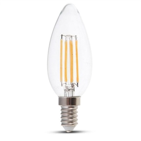 LAMPADA CHAMA LED 4W 400Lm Fil. 2700K E14 V-TAC 214301 - 895214301