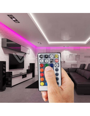 Controlador p/ fita RGB+3em1 CCT WIFI 12V/24V 10A V-TAC 2900 - 8952900