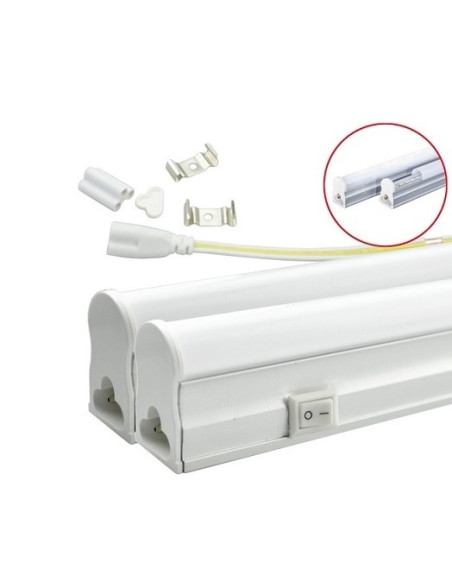 ARMADURA LED T5 C/ INTERRUPTOR 12W 4000K 90cm - 50/LEDT5K12W0.9/4K