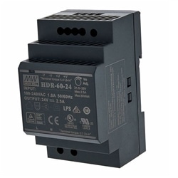 Fonte Alim.industrial DIN 24VDC 2.5A 60W Mean Well HDR-60-24 - HDR-60-24