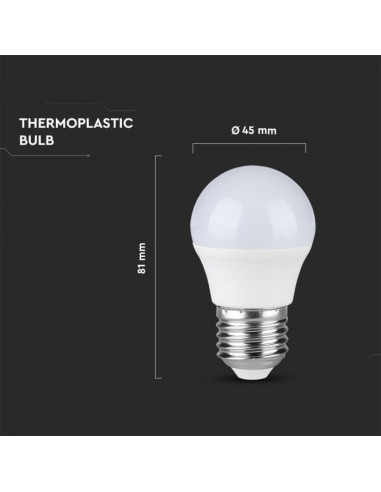 LAMPADA LED P45 E27 4.5W 4000K 470Lm HL V-TAC 262 - 8950262