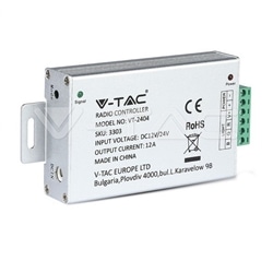 CONTROLADOR FITA LED RGB 12-24V DC 12A RF 4 BOT. V-TAC 3303 - 8953303