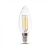 LAMPADA CHAMA LED 6W E14 600Lm Fil. 2700K E14 V-TAC 217423 - 895217423