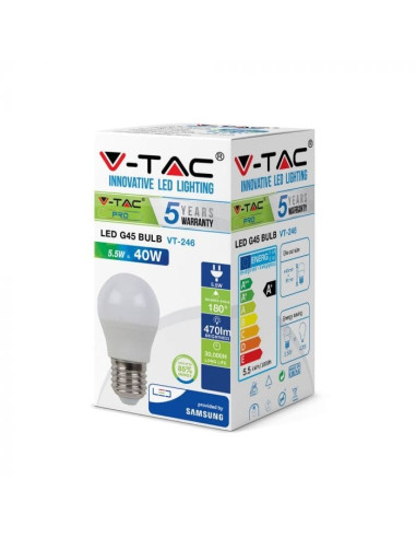 LAMPADA LED P45 E27 5.5W 3000K SAMSUNG V-TAC 21174 - 89521174