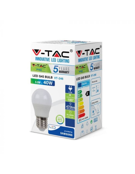 LAMPADA LED P45 E27 5.5W 3000K SAMSUNG V-TAC 21174 - 89521174