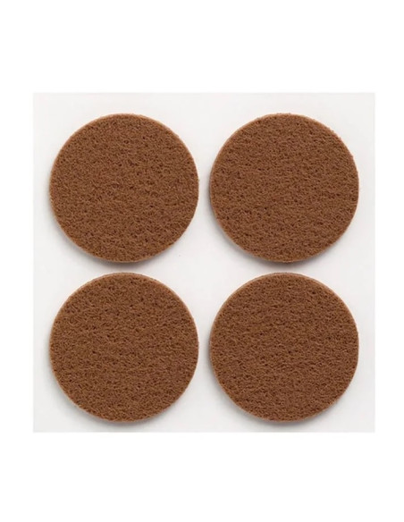 KIT 4 FELTROS ADESIVOS CASTANHO Ø38mm INOFIX 66723 PLASFIX - 8414419408340