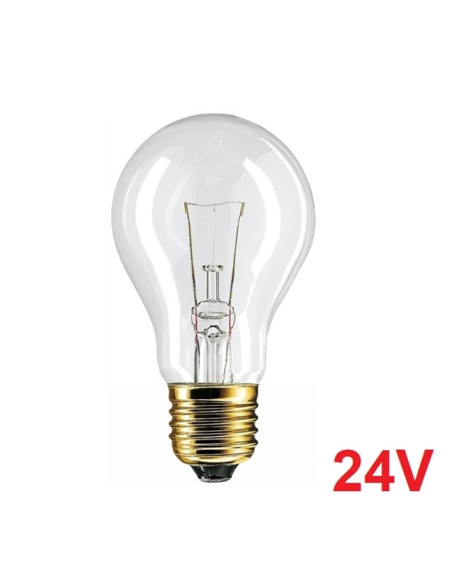 LAMPADA INCANDESCENTE E27 24V 60W A60 CL PHILIPS 09018805 - 09018805