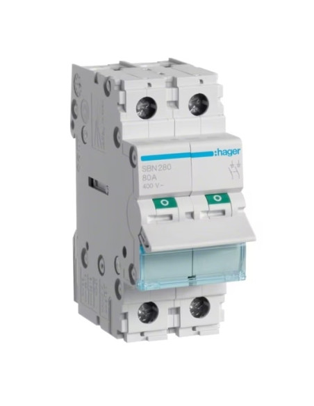 Interruptor Modular 2P 80A SBN280 - SBN280