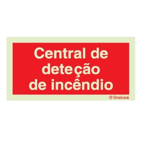 PLACA SINALUX "CENTRAL DETECÇÃO INCENDIO" P0791 200X100 - P0791F20101FTPT