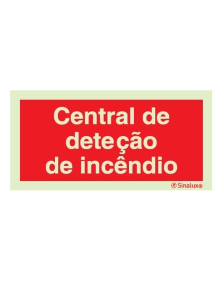 PLACA SINALUX "CENTRAL DETECÇÃO INCENDIO" P0791 200X100 - P0791F20101FTPT