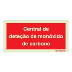 PLACA SINALUX "CENTRAL DETECÇÃO MON. CARBONO" P0792 200X100