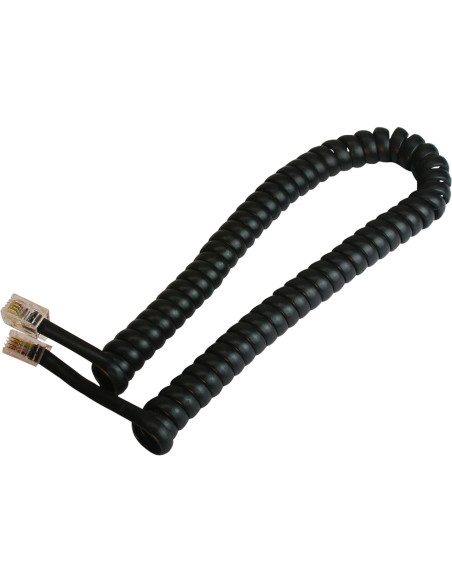 CABO DE TELEFONE 4P4C ESPIRAL 7M PRETO - 500-68003