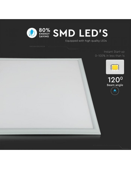 PAINEL LED ARO BRANCO 45W 3600Lm 6000K 600X600 V-TAC 2160256 #3 - 8952160256