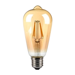 LAMPADA LED E27 ST64 FILAMENTO 4W 2200K AMBAR V-TAC 214361 - 895214361
