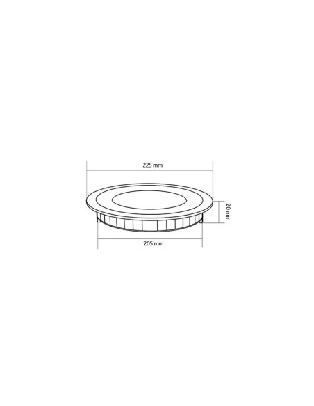 DOWNLIGHT LED EMBUTIR REDONDO 18W 3000K Ø225mm AÇO INOX #3 - LRPSC18PBC3000K