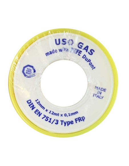 Fita PTFE TEFLON GÁS 12MMx12MTx0,1mm 202250020 - 845202250020