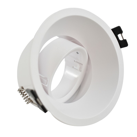 ARO EMBUTIR ORIENTÁVEL P/ LAMP. 50mm FURO Ø85mm BRANCO MATE - 890000B994B