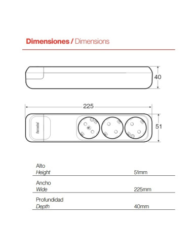 BLOCO 3 TOMADAS SCHUKO BRANCO FAMATEL 2503F - 2212503F10