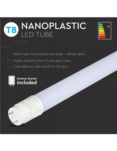 LAMPADA LED T8 9W 850Lm 600mm 6000K V-TAC 216394 - 895216394