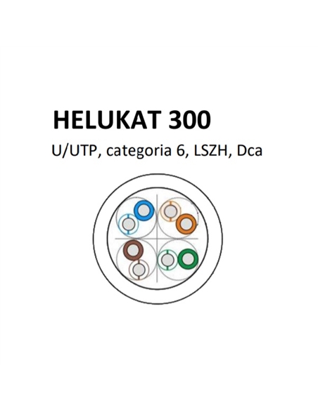 CABO de REDE U / UTP CAT6 LSOH BRANCO HELUKABEL 18042106 - 26118042106N