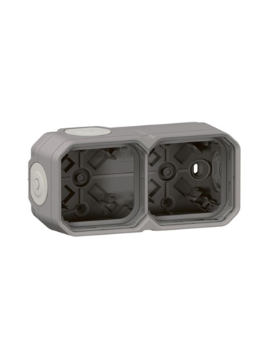 PLEXO NEW IP55 CAIXA DUPLA SALIENTE H/V CINZENTO 069672L - 069672L
