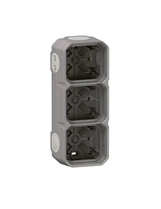 PLEXO NEW IP55 CAIXA TRIPLA SALIENTE H/V CINZENTO 069680L - 069680L