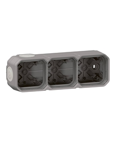 PLEXO NEW IP55 CAIXA TRIPLA SALIENTE H/V CINZENTO 069680L - 069680L 2