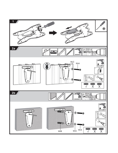 Suporte LCD/LED 23/42" Vesa 200/200 20kg BLAUPUNKT #1 - 500BPWB210