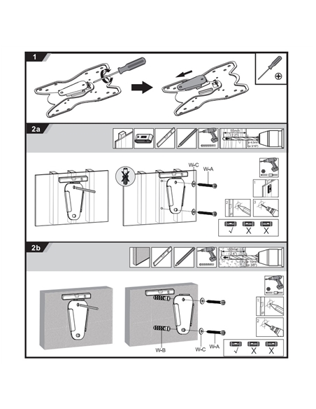 Suporte LCD/LED 23/42" Vesa 200/200 20kg BLAUPUNKT #1 - 500BPWB210