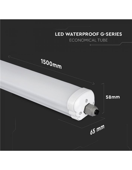 ARMADURA LED IP65 36W 6000K 4320Lm 1200mm V-TAC 216284 #1 - 895216284
