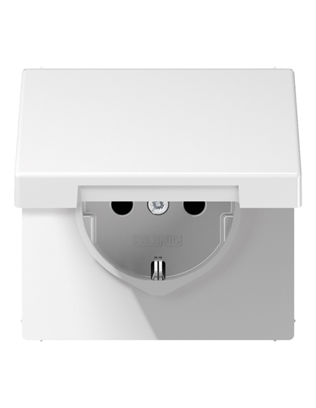 Tomada SCHUKO com Tampa BRANCO LS990 JUNG LS 1520 KIKL WW - LS1520KIKLWW