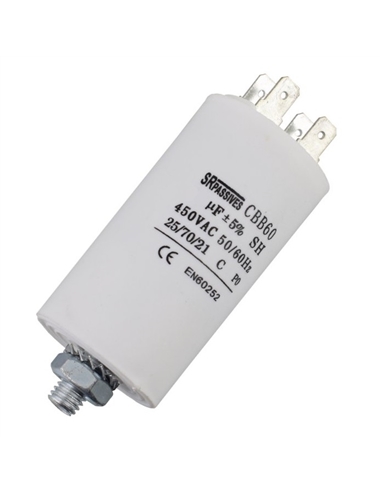 CONDENSADOR MOTOR 450V 2uF +/- 5% Ø30x57mm - CBB60E-2/450