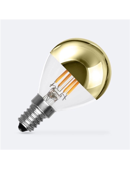 LAMPADA LED FIL. E14 G45 4W 2200K 400Lm 1/2 CALOTE OURO - 8920000112251