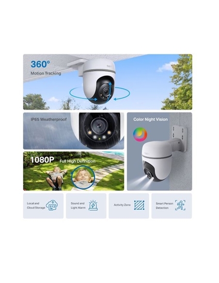 CAMERA VIGILANCIA WIFI 1080p EXTERIOR IP65 TP-LINK TAPO TC40 #3 - TPLINKTAPOTC40