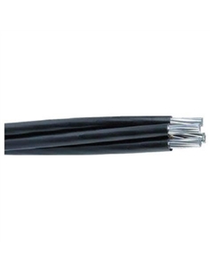 CABO TORÇADO DE ALUMÍNIO LXS 4X16 PRETO - 0000615N