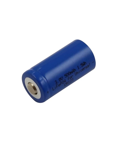 Pilha CR123A Recarregável 3V 500mAh 1.5Wh Li-Ion - 035-5008