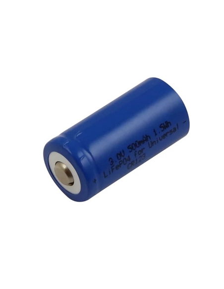 Pilha CR123A Recarregável 3V 500mAh 1.5Wh Li-Ion - 035-5008