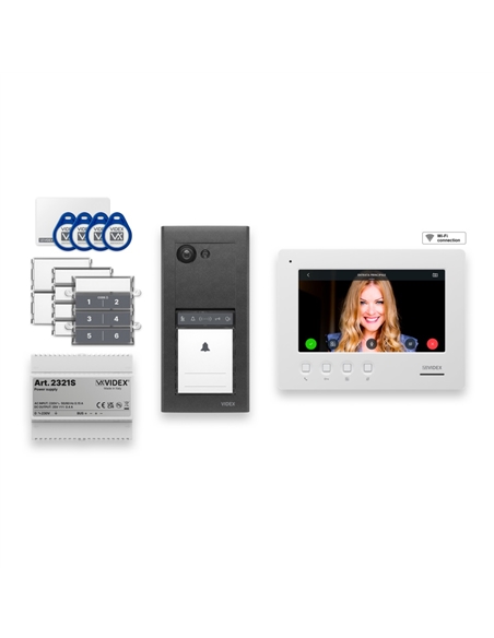KIT Video Porteiro ERA 7" WiFi Antracite Videx ERAKIT23B6789 - VX-ERAKIT23B6789