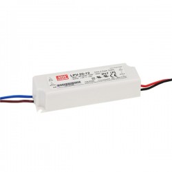 Fonte Aliment. 12VDC 1,6A 20W IP67 - Mean Well - LPV-20-12