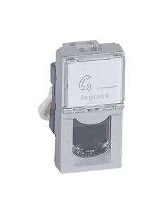 MOSAIC RJ45 CAT.6 UTP 1MD ALUM 079461 - 079461