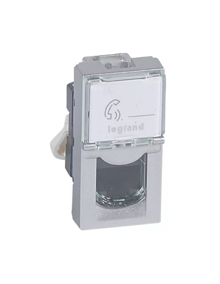 MOSAIC RJ45 CAT.6 UTP 1MD ALUM 079461 - 079461